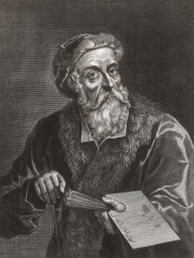 Titian. Muotokuva. (Tulosta) tekijältä Gerard (after) Edelinck