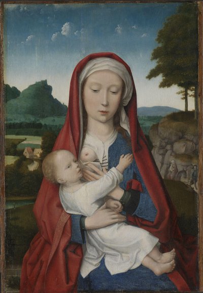 Madonna ja lapsi, n. 1510-20 (öljy paneelille) tekijältä Gerard (attr. to) David