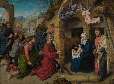 Kolmen kuninkaan kumarrus (Hugo van der Goesin teoksen kopio) tekijältä Gerard David