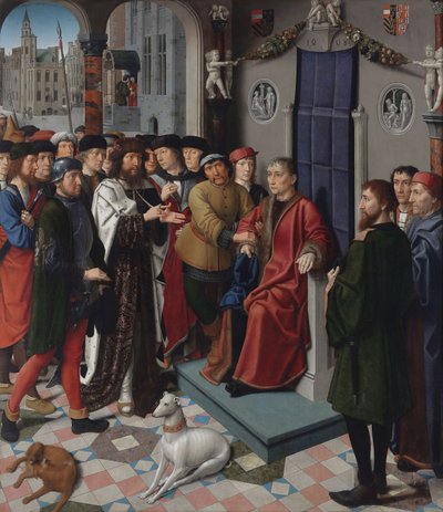 Hollanti: Kambysesin tuomio: Sisamnesin pidätys Kambysesin tuomio: Sisamnesin pidättäminen tekijältä Gerard David