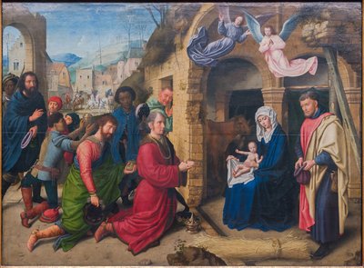 Saksa: Die Anbetung der Könige (jäljennös Hugo van der Goesin mukaan) Magi Adoration of the Magi (Pyhien palvominen) tekijältä Gerard David