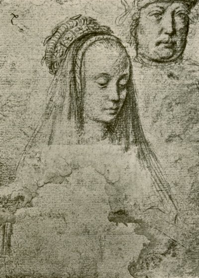 Nuori nainen päähineellä, 1497-1498, 1908. tekijältä Gerard David