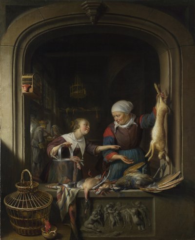 Poulterers Shop, c. 1670 tekijältä Gerrit Dou