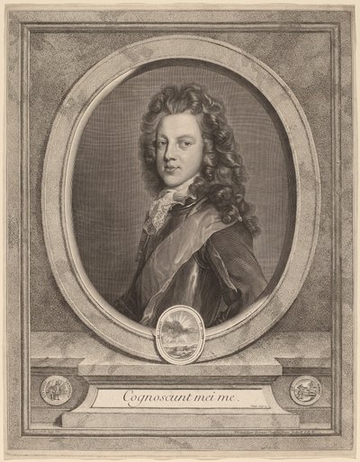 James III, Walesin prinssi tekijältä Gerard Edelinck after François de Troy