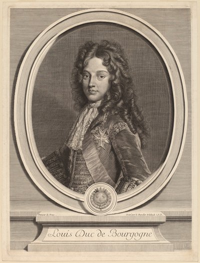 Louis, Burgundin herttua tekijältä Gerard Edelinck after François de Troy