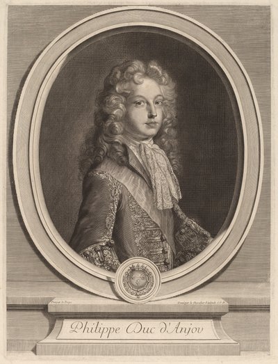 Philip, Anjoun herttua tekijältä Gerard Edelinck after François de Troy