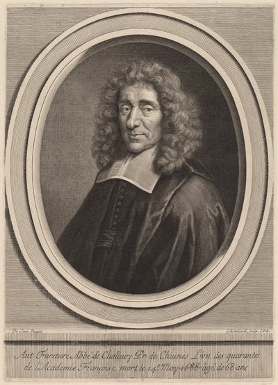 Antoine Furetiere tekijältä Gerard Edelinck after Gilbert de Seve
