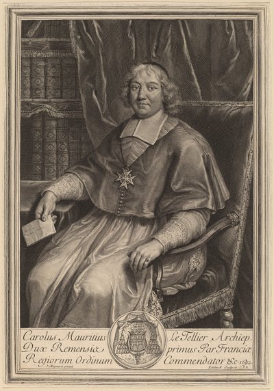 Charles Maurice Le Tellier tekijältä Gerard Edelinck after Pierre Mignard I