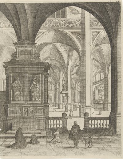 Kerkinterieur tekijältä Gerard Houckgeest