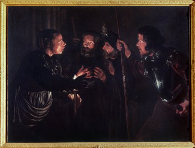 Pyhän Pietarin kieltäminen. Gerard Seghersin (1591-1651) maalaus. Öljy kankaalle tekijältä Gerard Seghers