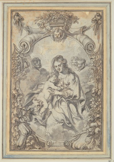Madonna koristekehyksessä tekijältä Gerard Seghers