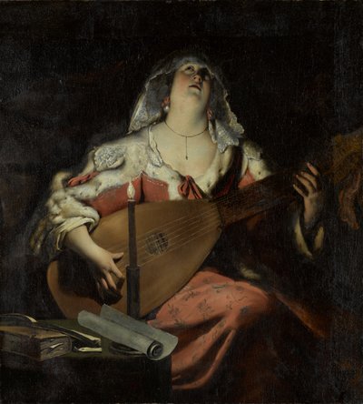 Luuttusoitin, noin 1620-luku (öljy kankaalle) tekijältä Gerard Seghers