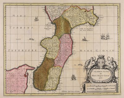 Calabria vltra olim altera Magnae Graeciae pars tekijältä Gerard Valck