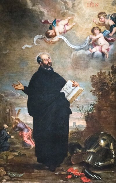 Pyhä Ignatius Loyolalainen tekijältä Gerard & Wildens Jan (1586 1653) Seghers