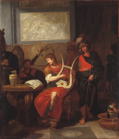 Achilles spielt die Leier bei der Ankunft der Gesandten von Agamemnon tekijältä Gerard de Lairesse