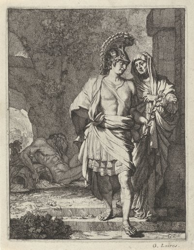 Aeneas en de Sibille van Cumae tekijältä Gerard de Lairesse