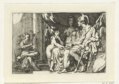 Aeneas kertoo Didolle seikkailuistaan Didon ja Aeneasin historia (sarjan nimi) tekijältä Gerard de Lairesse