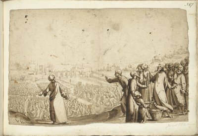 Kristus ruokkii yleisöä tekijältä Gerard ter Borch (I)