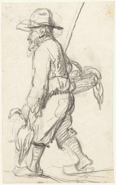 Metsästäjä korin kanssa ankkoja tekijältä Gerard ter Borch (II) (possibly)