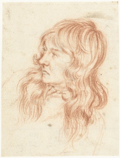 Nuoren miehen pää vasemmalla tekijältä Gerard ter Borch (II)