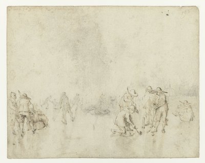 Jääkasvot pullopelaajien kanssa tekijältä Gerard ter Borch (II)
