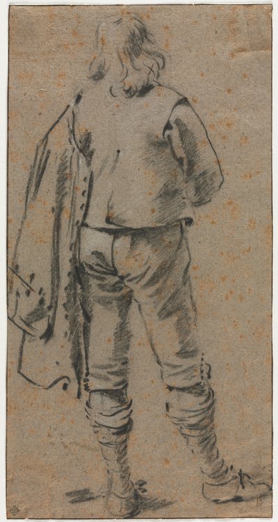Mies seisoo takaa katsottuna, n. 1630. tekijältä Gerard ter Borch