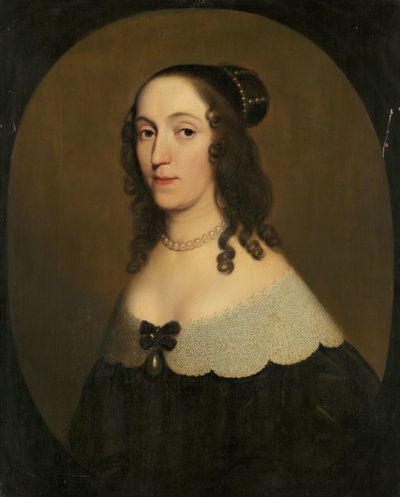 Solms-Braunfelsin kreivitär Louise Christina (1606-69) muotokuva tekijältä Gerard van Honthorst (workshop of)