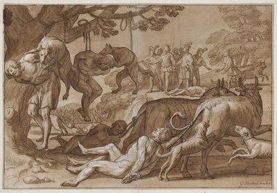 Kuningas Jarmeric asettaa vangitut wendit kidutukseen tekijältä Gerard van Honthorst