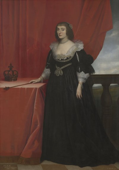 Böömin kuningattaren Elisabet Stuartin muotokuva (1596-1662) tekijältä Gerard van Honthorst