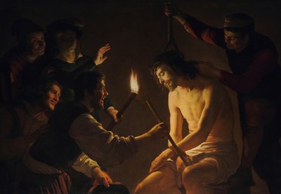 Kristuksen pilkkaaminen tekijältä Gerard van Honthorst