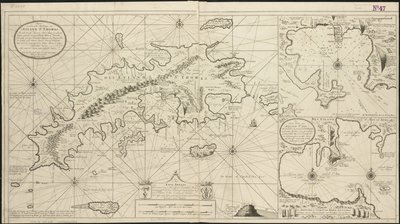 Pyhän Tuoman ja Pyhän Johanneksen saaret, 1719 tekijältä Gerard van Keulen