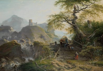 Vuoristoinen maisema lähellä Düsseldorfia tekijältä Gerard van Nijmegen