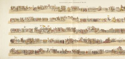 Historiallinen paraati, pidettiin Rotterdamissa 21. toukokuuta 1874 (otsikko esineessä) tekijältä Gerardus Johannes Bos