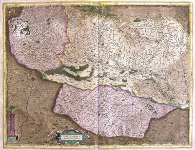 Alsace, Pohjois-Ranska (kaiverrus tekijältä Gerardus Mercator