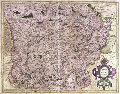 Baijeri, Saksa (kaiverrus tekijältä Gerardus Mercator