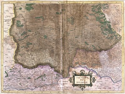 Bayern, Saksa (kaiverrus tekijältä Gerardus Mercator