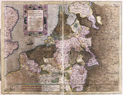 Belgia (kaiverrus tekijältä Gerardus Mercator