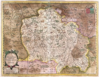 Bourbonnais, Ranska (kaiverrus tekijältä Gerardus Mercator