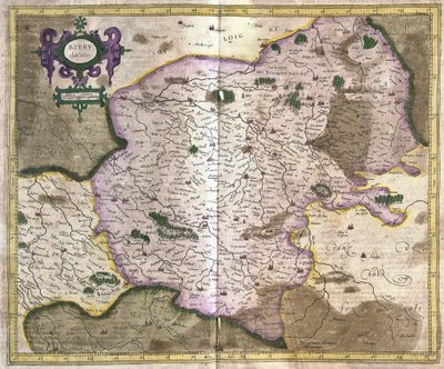 Bourges (Loiren laakso), Ranska (kaiverrus tekijältä Gerardus Mercator