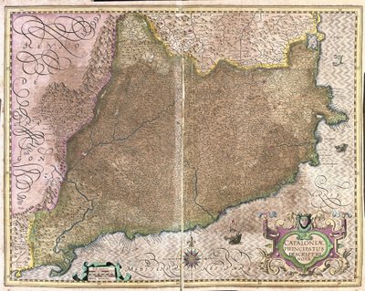 Katalonia, Espanja (kaiverrus tekijältä Gerardus Mercator