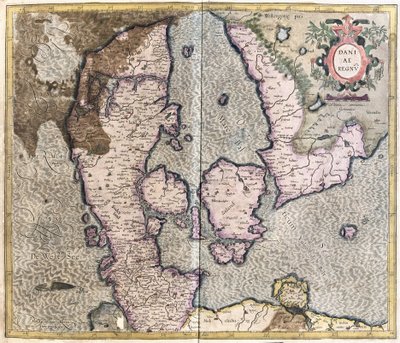 Tanska (kaiverrus tekijältä Gerardus Mercator