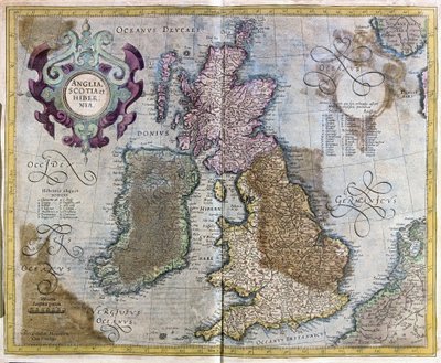 Englanti, Skotlanti ja Irlanti tekijältä Gerardus Mercator