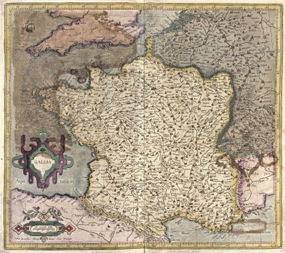 Ranska (kaiverrus tekijältä Gerardus Mercator