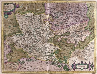 Hainaut, Namur, Belgia (kaiverrus tekijältä Gerardus Mercator