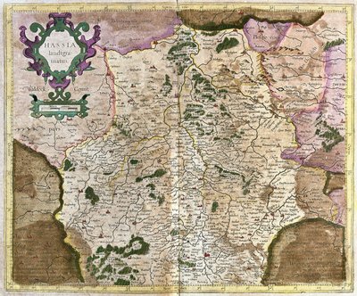 Hessen, Kassel, Saksa (kaiverrus tekijältä Gerardus Mercator