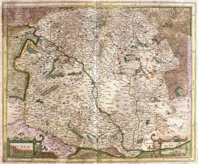 Unkari (kaiverrus tekijältä Gerardus Mercator