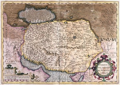Irak ja Afganistan (kaiverrus tekijältä Gerardus Mercator