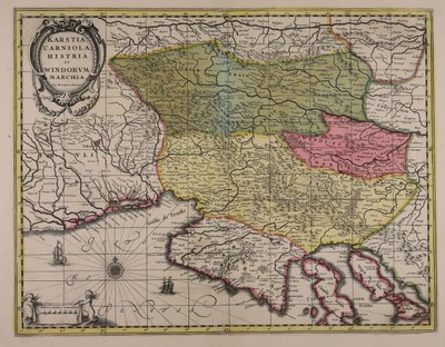 Karstia, Carniola, Histria et Windorum marchia tekijältä Gerardus Mercator