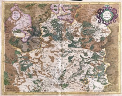 Lorraine, Ranska (kaiverrus tekijältä Gerardus Mercator