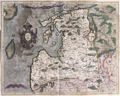 Pohjois-Itämeren alue, Riika, Latvia (kaiverrus tekijältä Gerardus Mercator